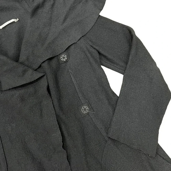 Elaine Kim Gray Shawl Collar Merino Wool Cardigan Jacket 4 - Picture 3 of 7